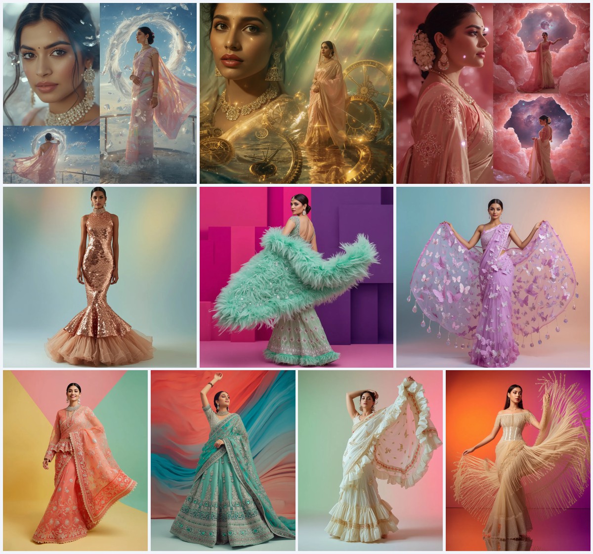 Classic Purple Saree AI Prompts for Elegant Girl's Portrait Photography | chatgpt prompt for photo editing trending