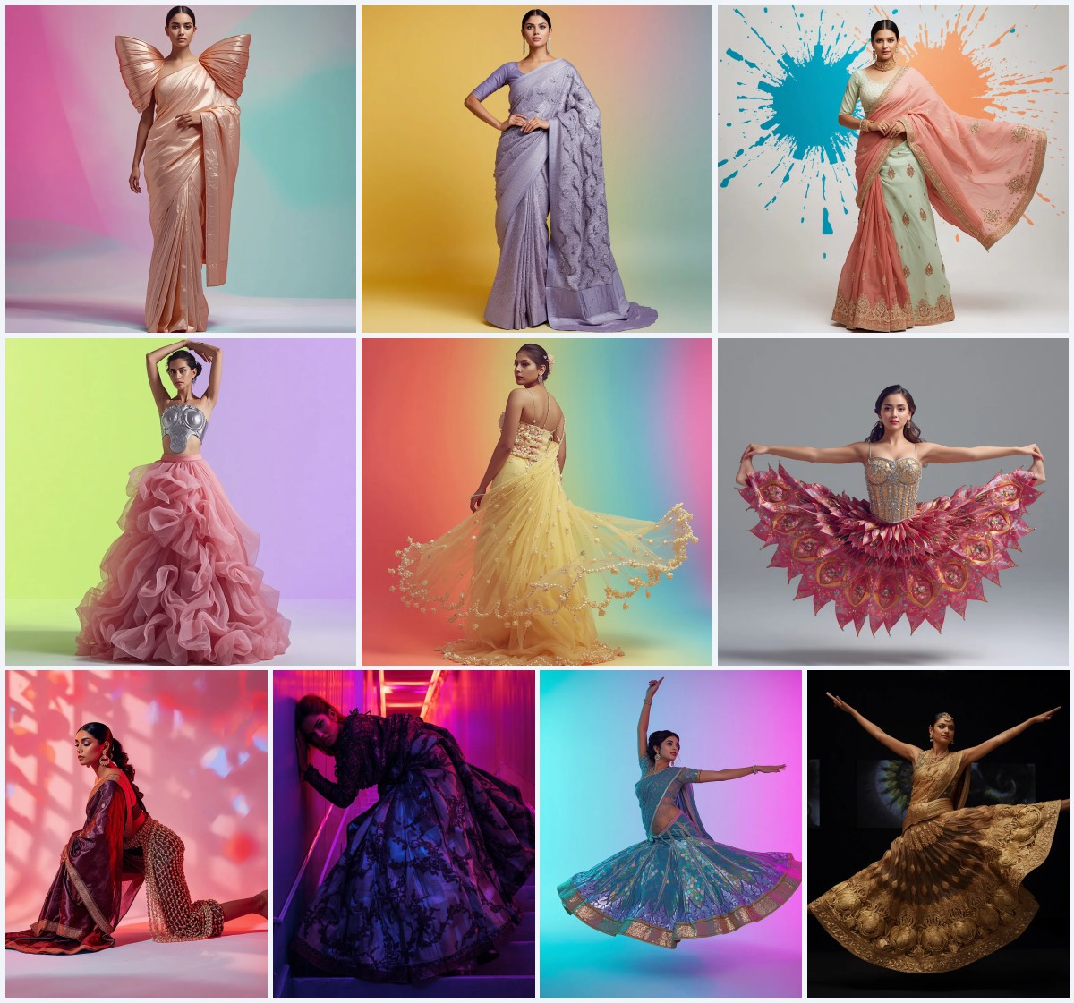 Playful Child Saree AI Image Prompts for Fun-Filled Cultural Events | saree prompt for women in english