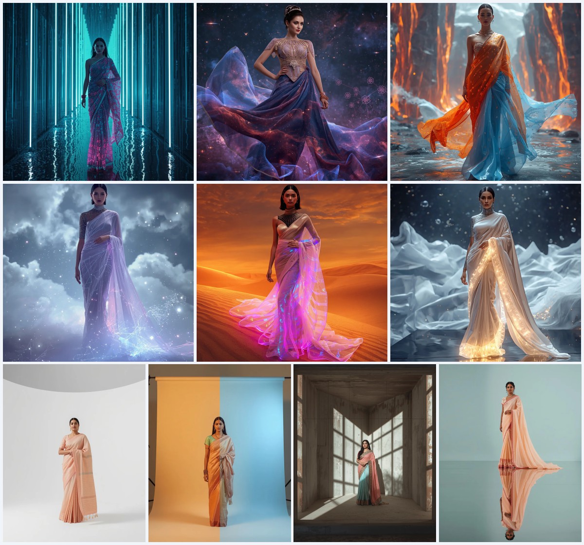 Top 10 Bohemian Saree AI Prompts for Eclectic Outdoor Photoshoots | prompt for Gemini girl attitude