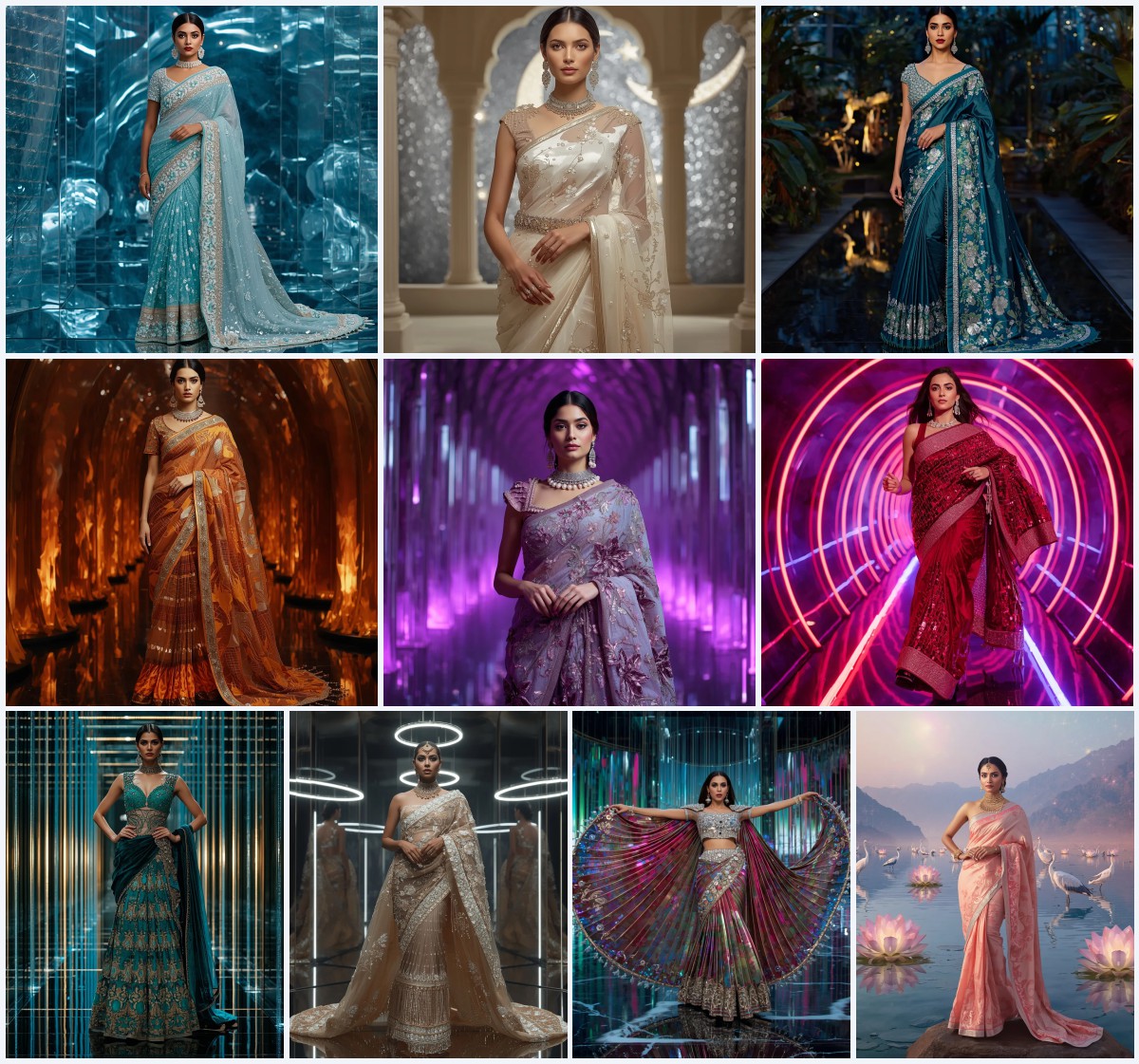 Traditional South Indian Saree AI Prompts for Young Girls' Cultural Attire | prompt for girls college aesthetic
