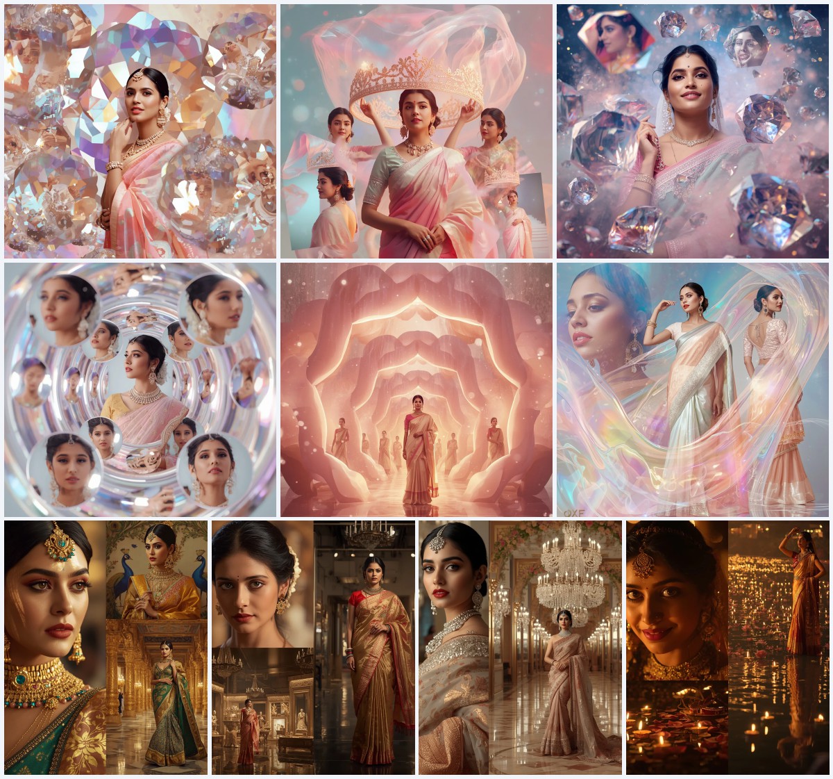 Wholesome Youngster Saree AI Prompts for Rustic Village Backgrounds | ai prompt examples